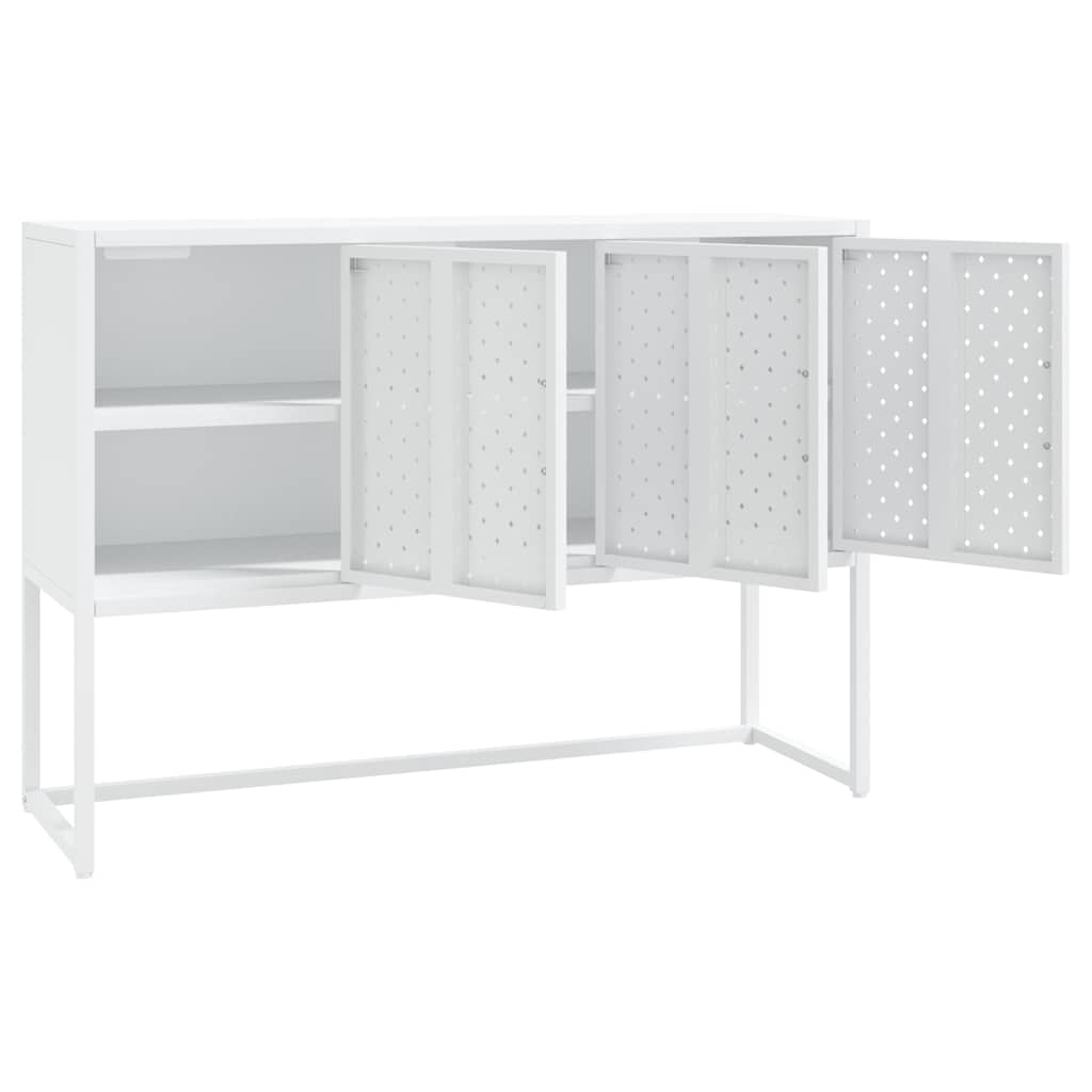 vidaXL Μπουφές Λευκός 105 x 35 x 75 εκ. από Ατσάλι