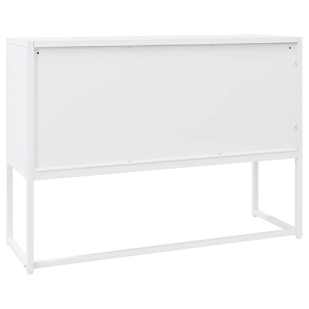 vidaXL Μπουφές Λευκός 105 x 35 x 75 εκ. από Ατσάλι
