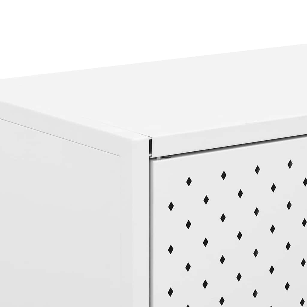 vidaXL Μπουφές Λευκός 105 x 35 x 75 εκ. από Ατσάλι