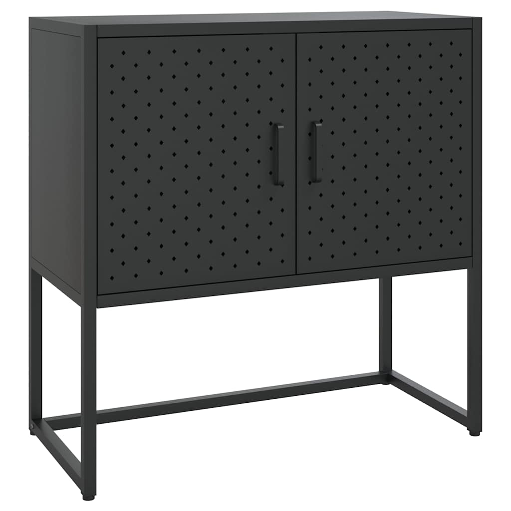 vidaXL Μπουφές Μαύρος 75 x 35 x 75 εκ. από Ατσάλι