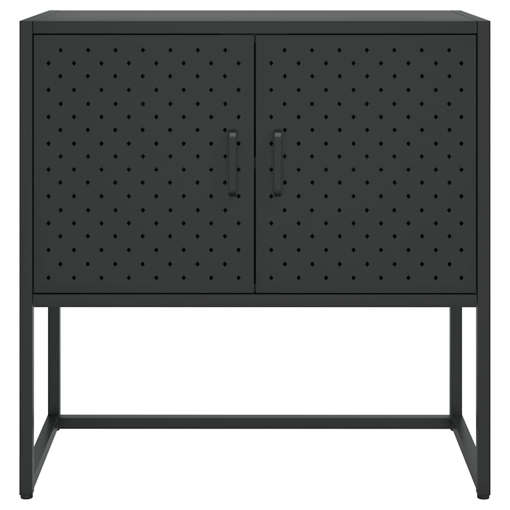 vidaXL Μπουφές Μαύρος 75 x 35 x 75 εκ. από Ατσάλι