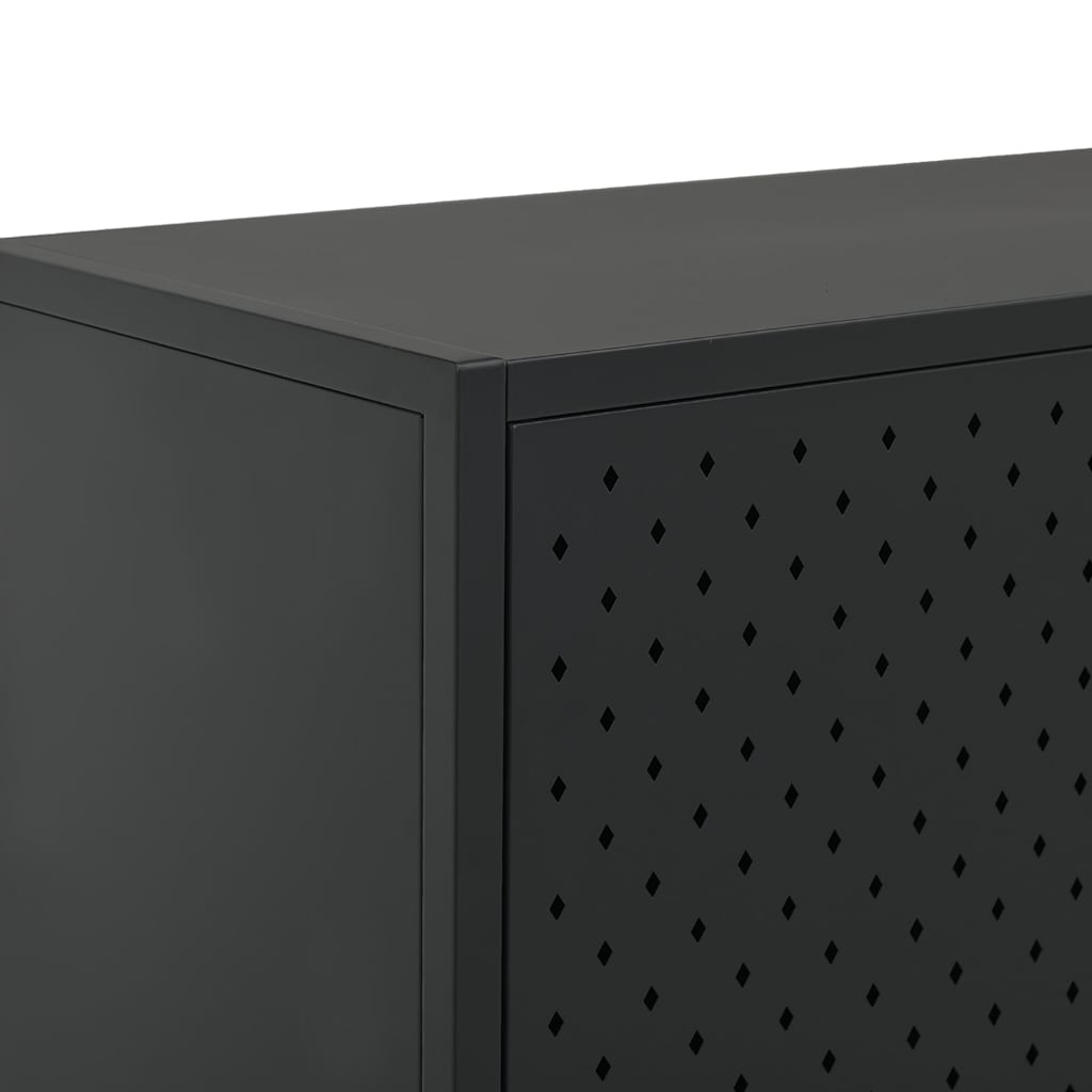 vidaXL Μπουφές Μαύρος 75 x 35 x 75 εκ. από Ατσάλι
