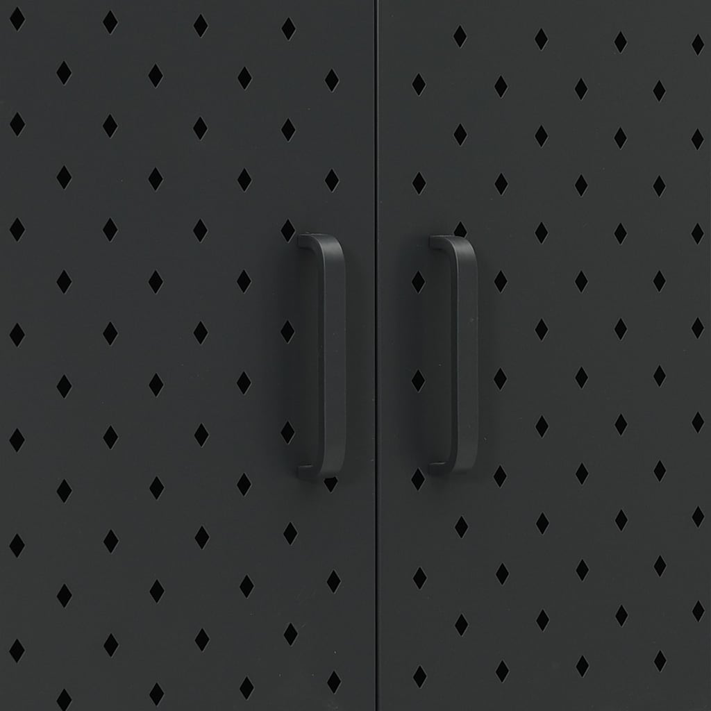 vidaXL Μπουφές Μαύρος 75 x 35 x 75 εκ. από Ατσάλι