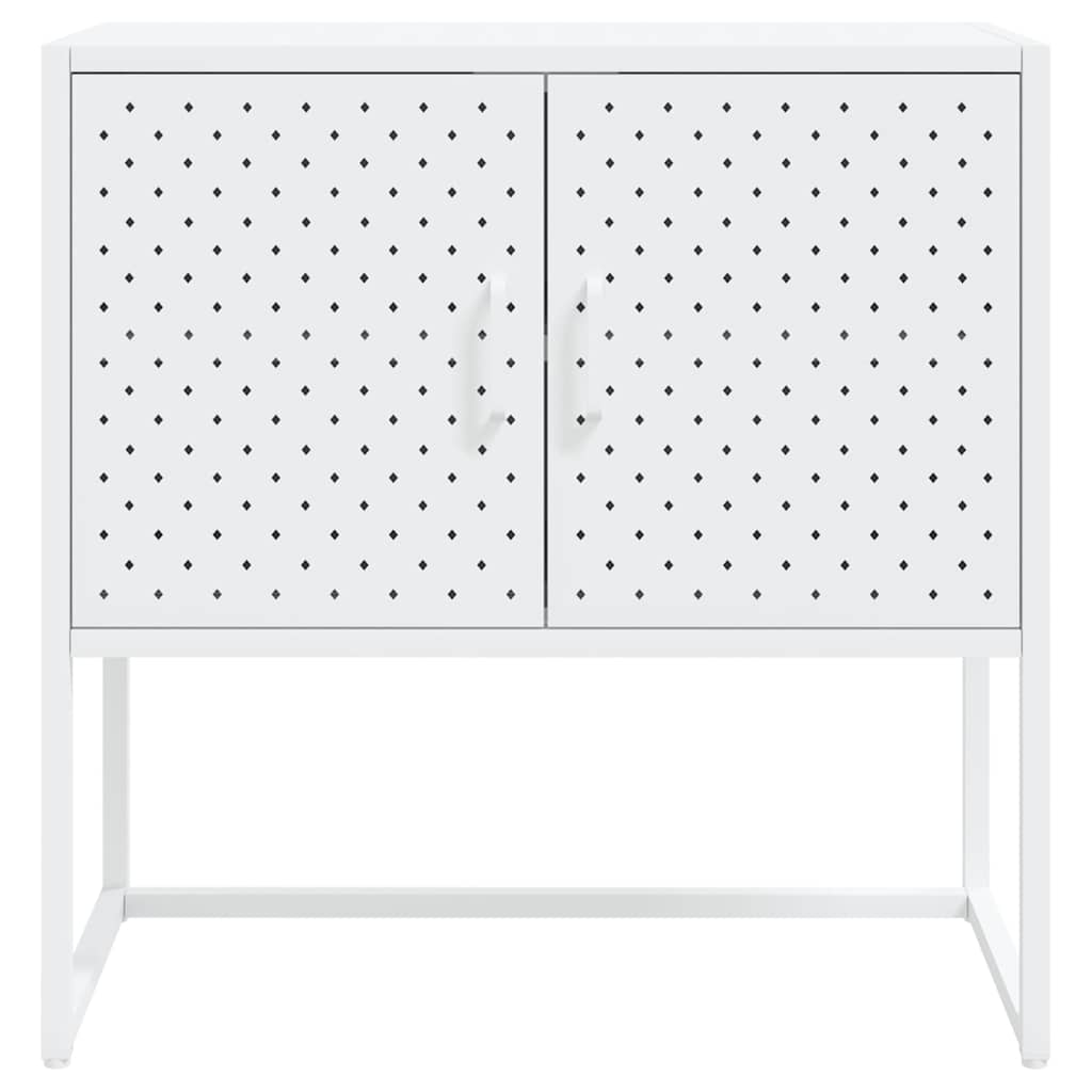 vidaXL Μπουφές Λευκός 75 x 35 x 75 εκ. από Ατσάλι