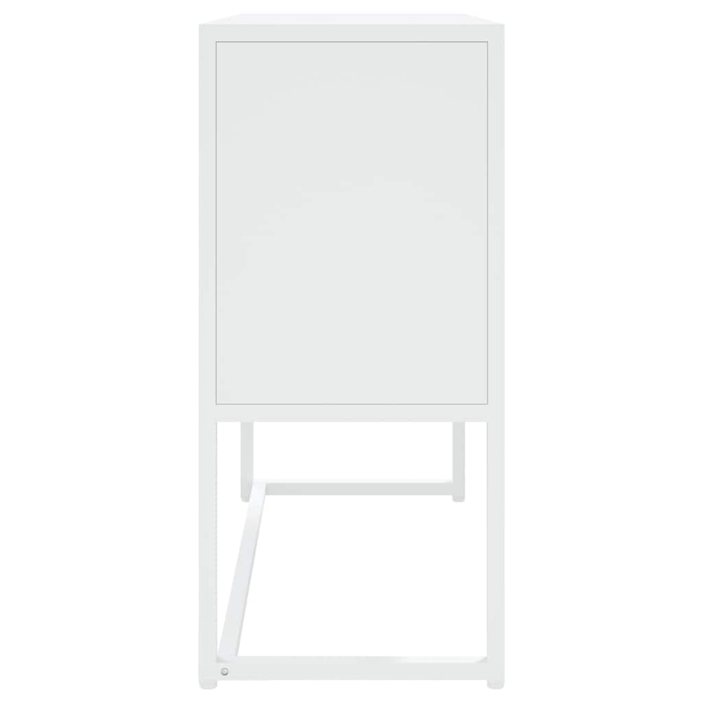 vidaXL Μπουφές Λευκός 75 x 35 x 75 εκ. από Ατσάλι