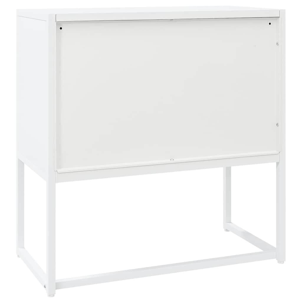 vidaXL Μπουφές Λευκός 75 x 35 x 75 εκ. από Ατσάλι