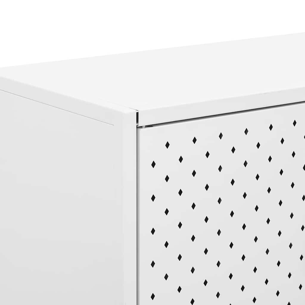 vidaXL Μπουφές Λευκός 75 x 35 x 75 εκ. από Ατσάλι