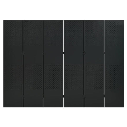 vidaXL Διαχωριστικό Δωματίου με 6 Πάνελ Μαύρο 240 x 180 εκ. από Ατσάλι