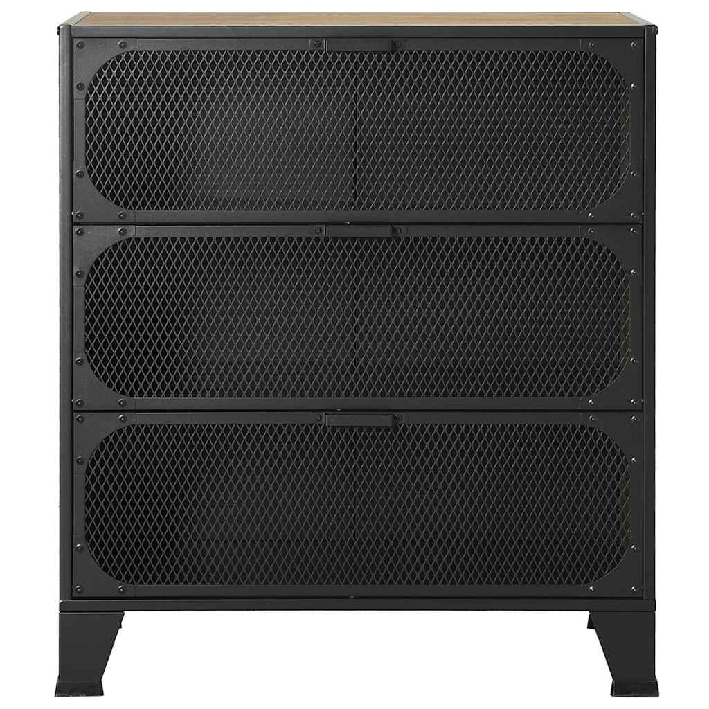 vidaXL Ντουλάπι Αποθήκευσης Ρουστίκ Καφέ 72x36x82 εκ. Μέταλλο / MDF