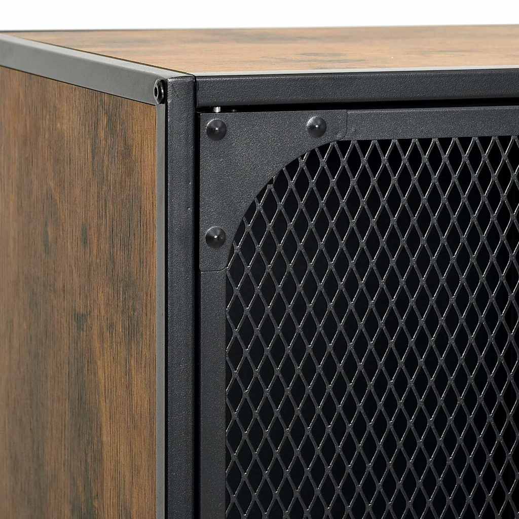 vidaXL Ντουλάπι Αποθήκευσης Ρουστίκ Καφέ 72x36x82 εκ. Μέταλλο / MDF
