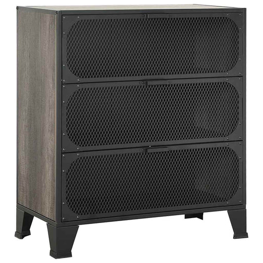 vidaXL Ντουλάπι Αποθήκευσης Γκρι 72 x 36 x 82 εκ. Μέταλλο / MDF