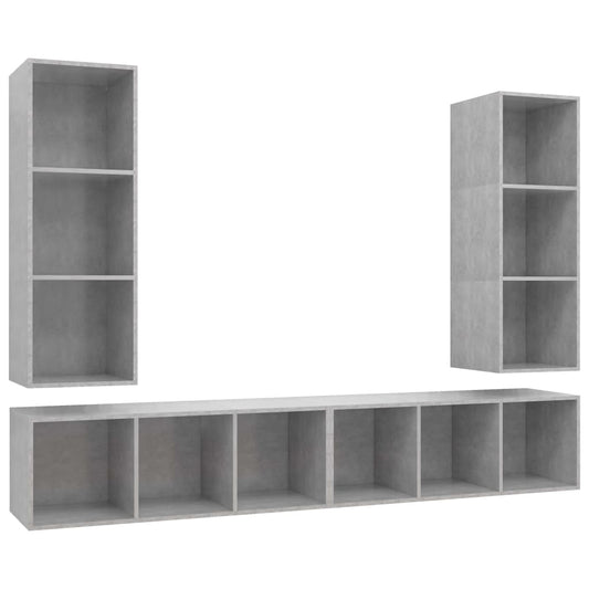 vidaXL | Τηλεοπτική Κάβα Τοίχου | Επιτοίχιο 4 pcs 37 x 37 x 107.5 εκ