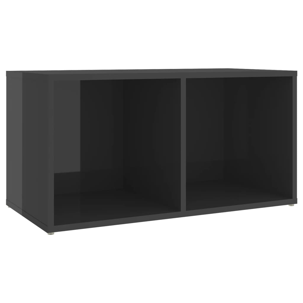 vidaXL Έπιπλα Τηλεόρασης 4 τεμ. Γυαλ. Γκρι 72x35x36,5 εκ. Επεξ. Ξύλο