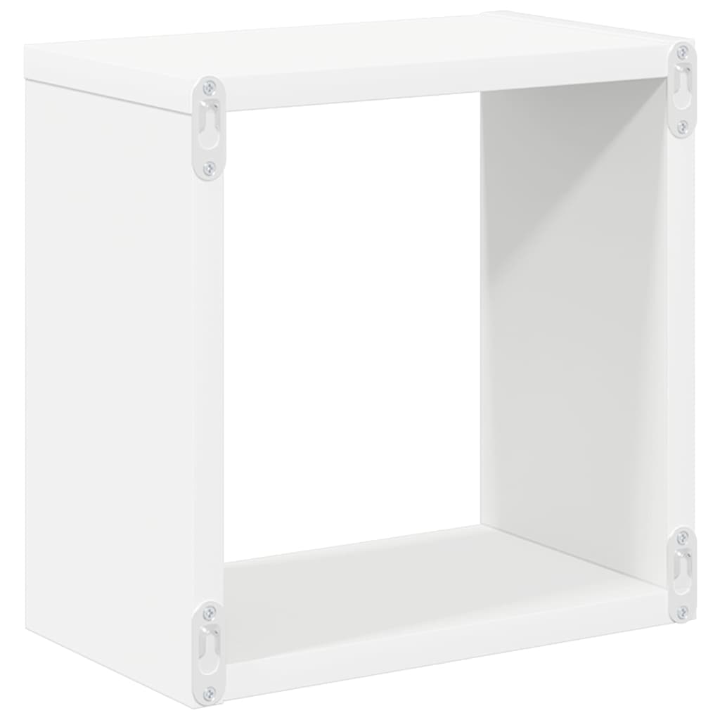vidaXL Ράφια Κύβοι Τοίχου 2 τεμ. Λευκά 26 x 15 x 26 εκ.