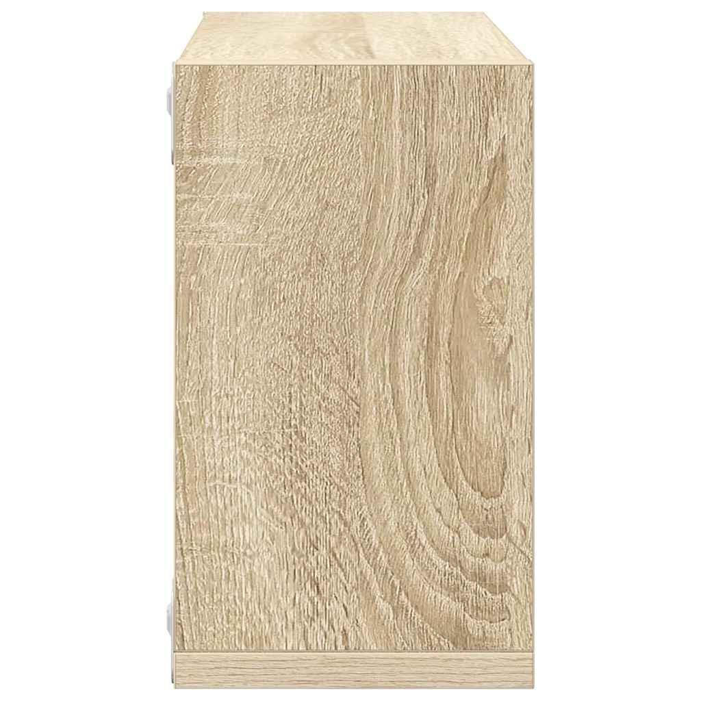 vidaXL Ράφια Κύβοι Τοίχου 4 τεμ. Sonoma Δρυς 26 x 15 x 26 εκ.