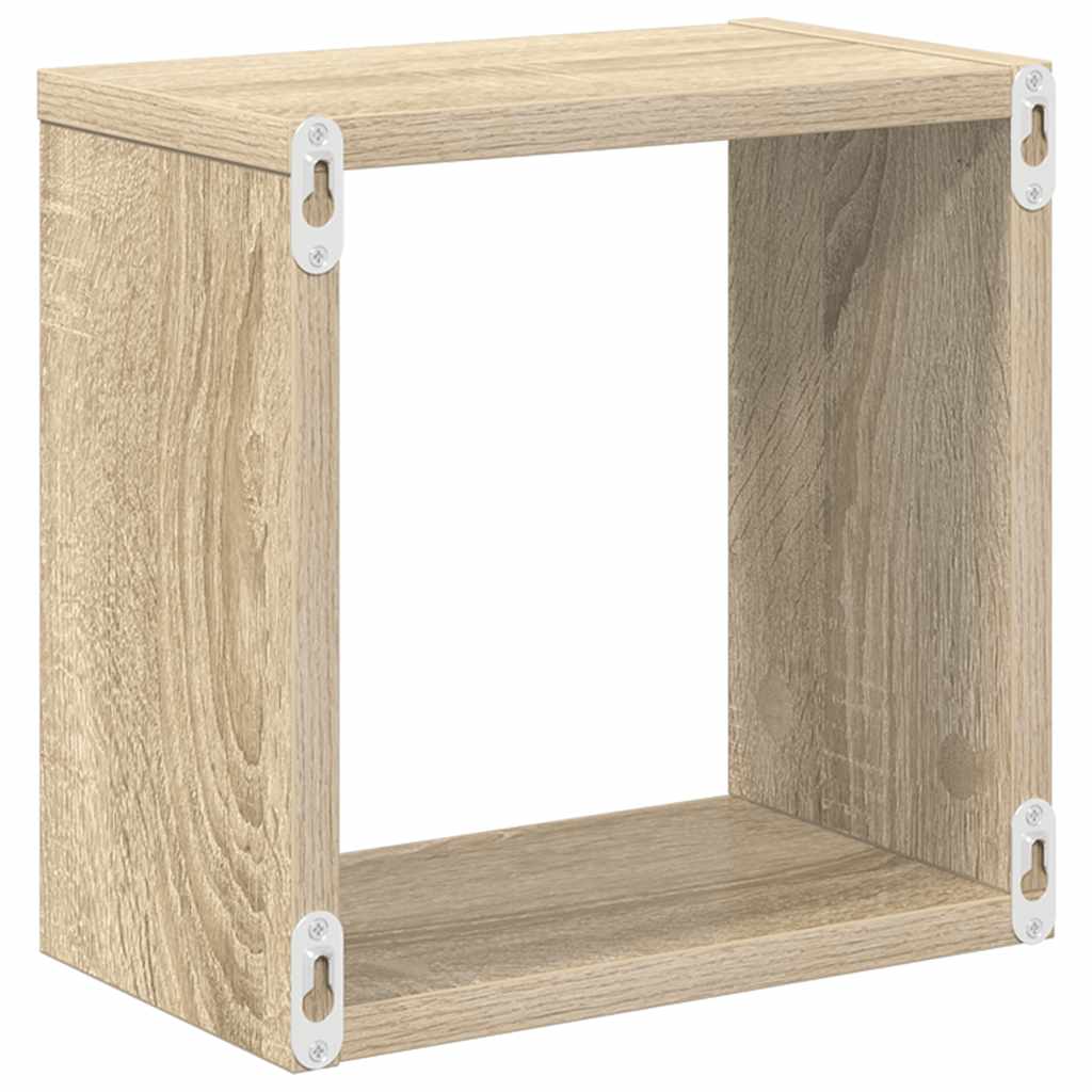 vidaXL Ράφια Κύβοι Τοίχου 4 τεμ. Sonoma Δρυς 26 x 15 x 26 εκ.