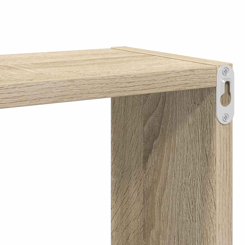 vidaXL Ράφια Κύβοι Τοίχου 4 τεμ. Sonoma Δρυς 26 x 15 x 26 εκ.
