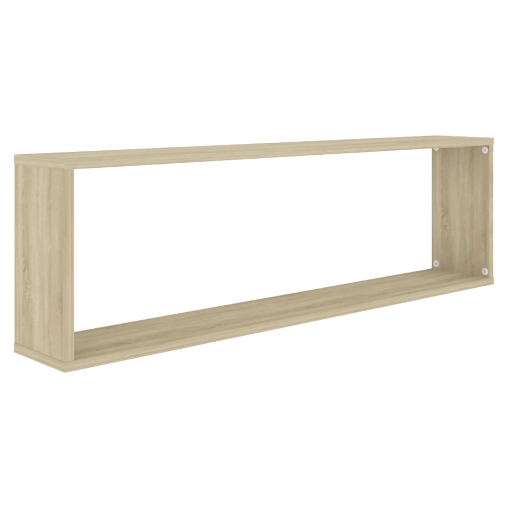 vidaXL Ράφια Κύβοι Τοίχου 2 τεμ. Sonoma Δρυς 100x15x30 εκ. Επεξ. Ξύλο