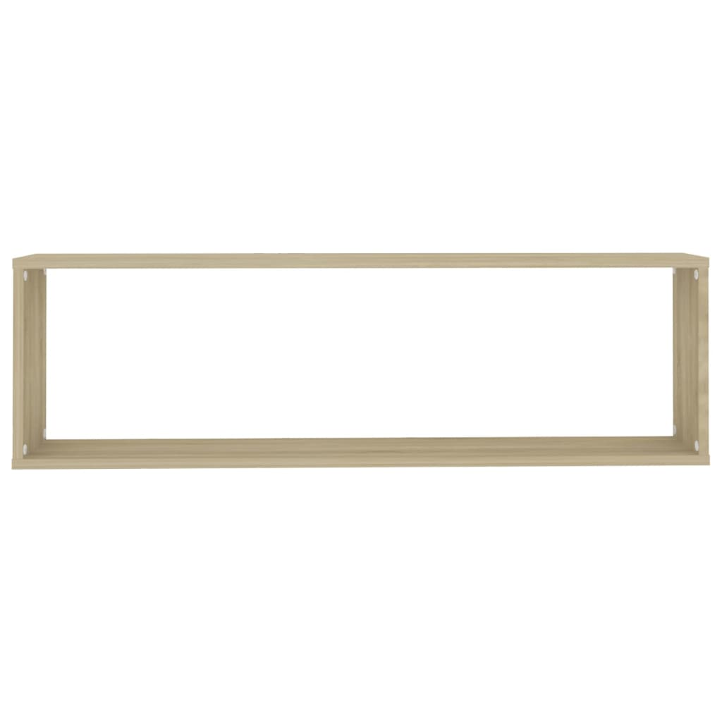 vidaXL Ράφια Κύβοι Τοίχου 2 τεμ. Sonoma Δρυς 100x15x30 εκ. Επεξ. Ξύλο