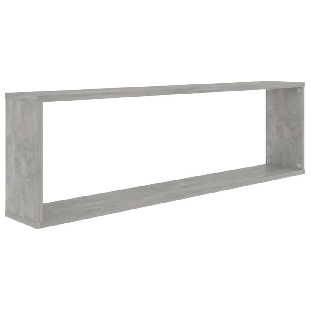 vidaXL Ράφια Κύβοι Τοίχου 2 τεμ. Γκρι Σκυρ. 100x15x30 εκ. Επεξ. Ξύλο