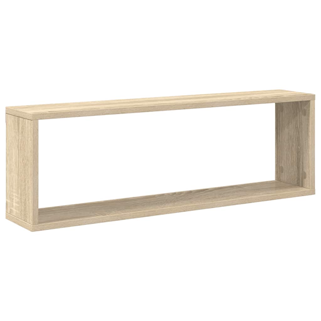 vidaXL Ράφια Κύβοι Τοίχου 2 τεμ. Sonoma Δρυς 80x15x26,5εκ. Επεξ. Ξύλο