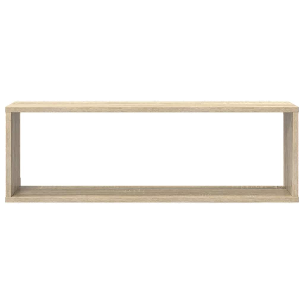 vidaXL Ράφια Κύβοι Τοίχου 2 τεμ. Sonoma Δρυς 80x15x26,5εκ. Επεξ. Ξύλο