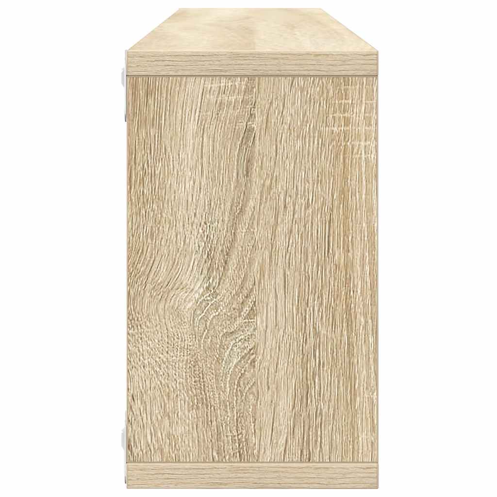 vidaXL Ράφια Κύβοι Τοίχου 2 τεμ. Sonoma Δρυς 80x15x26,5εκ. Επεξ. Ξύλο