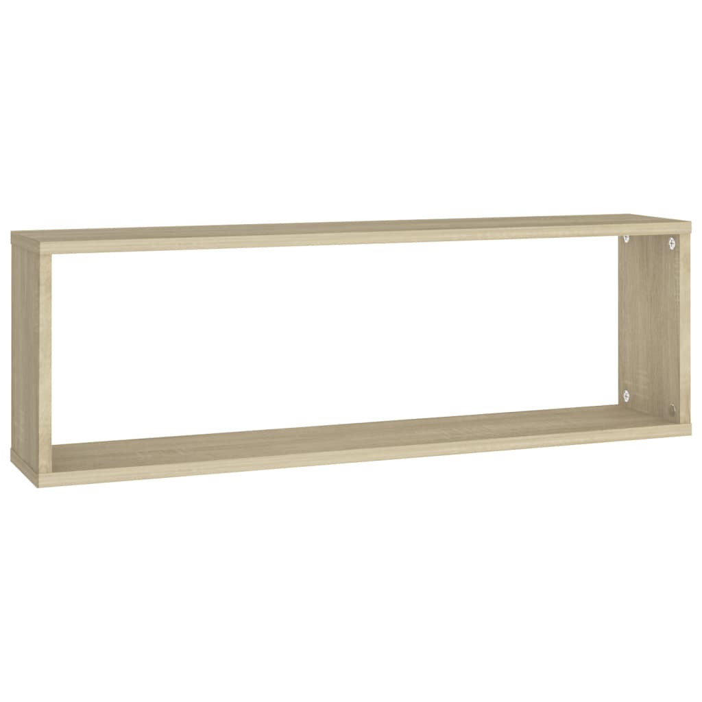vidaXL Ράφια Κύβοι Τοίχου 4 τεμ. Sonoma Δρυς 80x15x26,5εκ. Επεξ. Ξύλο