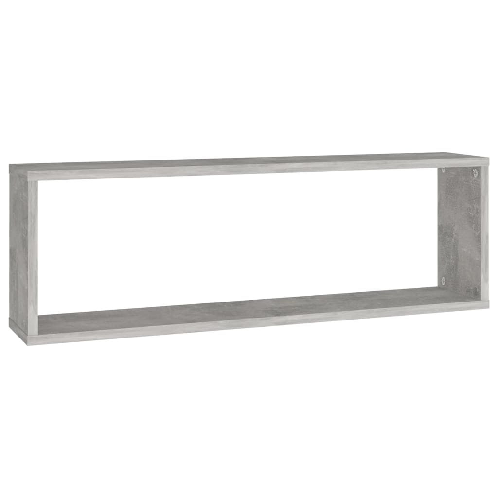 vidaXL Ράφια Κύβοι Τοίχου 2 τεμ. Γκρι Σκυρ. 80x15x26,5 εκ. Επεξ. Ξύλο
