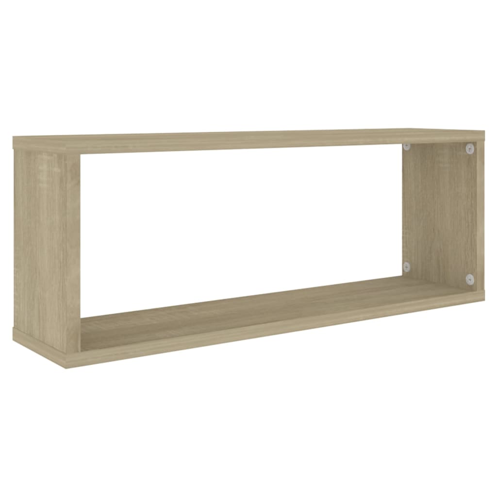 vidaXL Ράφια Κύβοι Τοίχου 2 τεμ. Sonoma Δρυς 60x15x23 εκ. Επεξ. Ξύλο