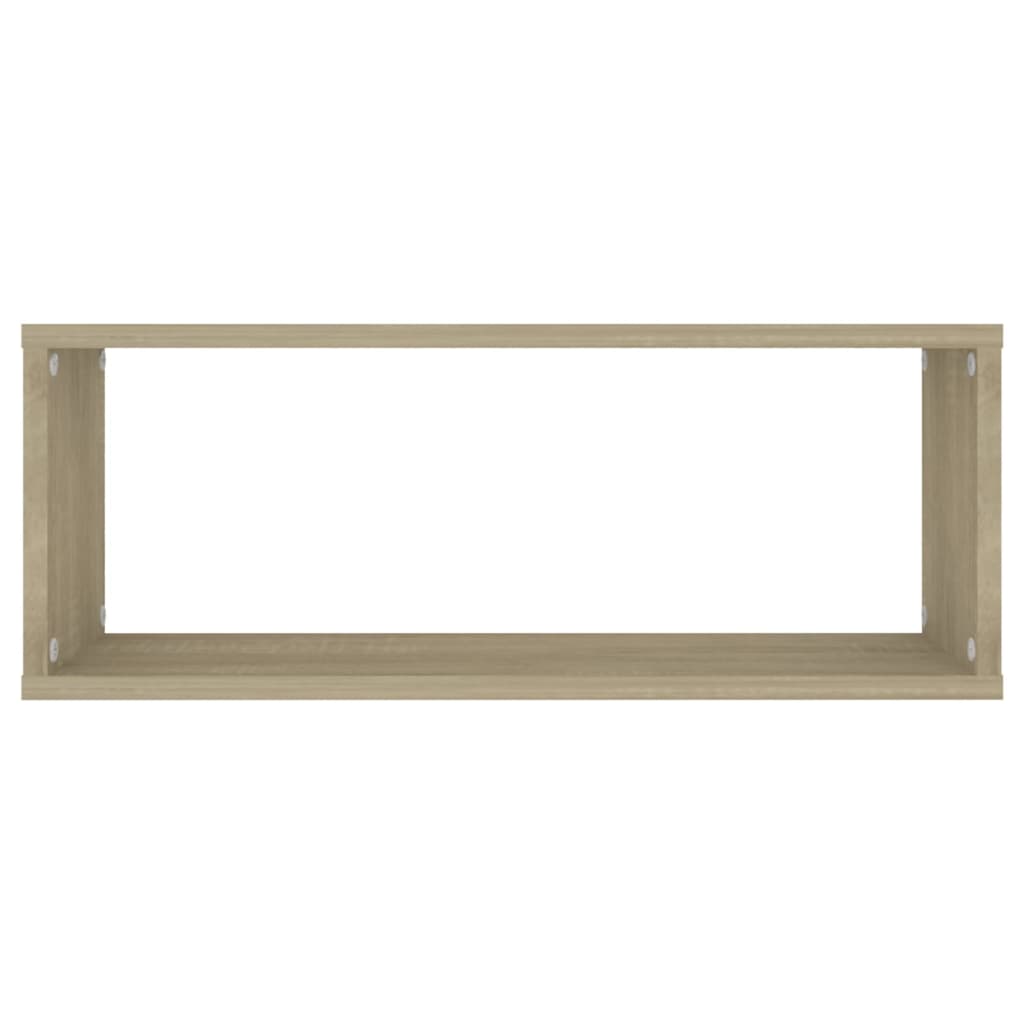 vidaXL Ράφια Κύβοι Τοίχου 2 τεμ. Sonoma Δρυς 60x15x23 εκ. Επεξ. Ξύλο