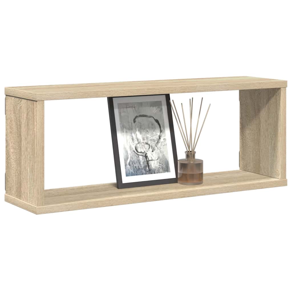 vidaXL Ράφια Κύβοι Τοίχου 4 τεμ. Sonoma Δρυς 60x15x23 εκ. Επεξ. Ξύλο