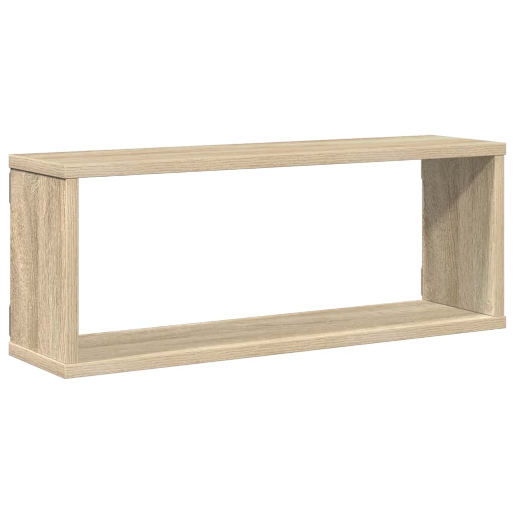 vidaXL Ράφια Κύβοι Τοίχου 4 τεμ. Sonoma Δρυς 60x15x23 εκ. Επεξ. Ξύλο