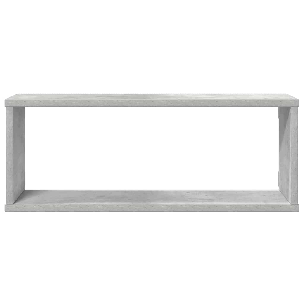 vidaXL Ράφια Κύβοι Τοίχου 4 τεμ. Γκρι Σκυρ. 60x15x23εκ. από Επεξ. Ξύλο
