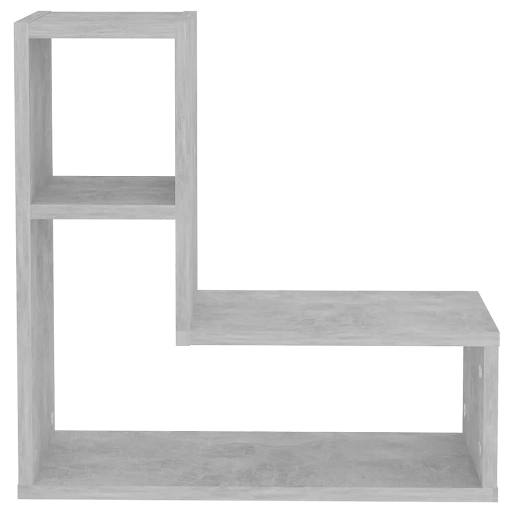 vidaXL Ραφιέρες Τοίχου 2 τεμ. Γκρι Σκυροδ. 50x15x50εκ. από Επεξ. Ξύλο