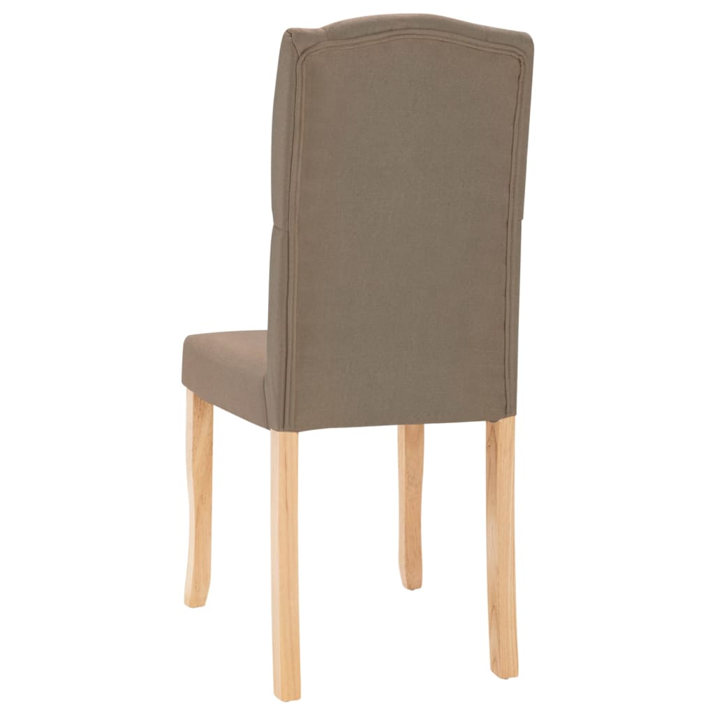 vidaXL Καρέκλες Τραπεζαρίας 4 τεμ. Taupe Υφασμάτινες