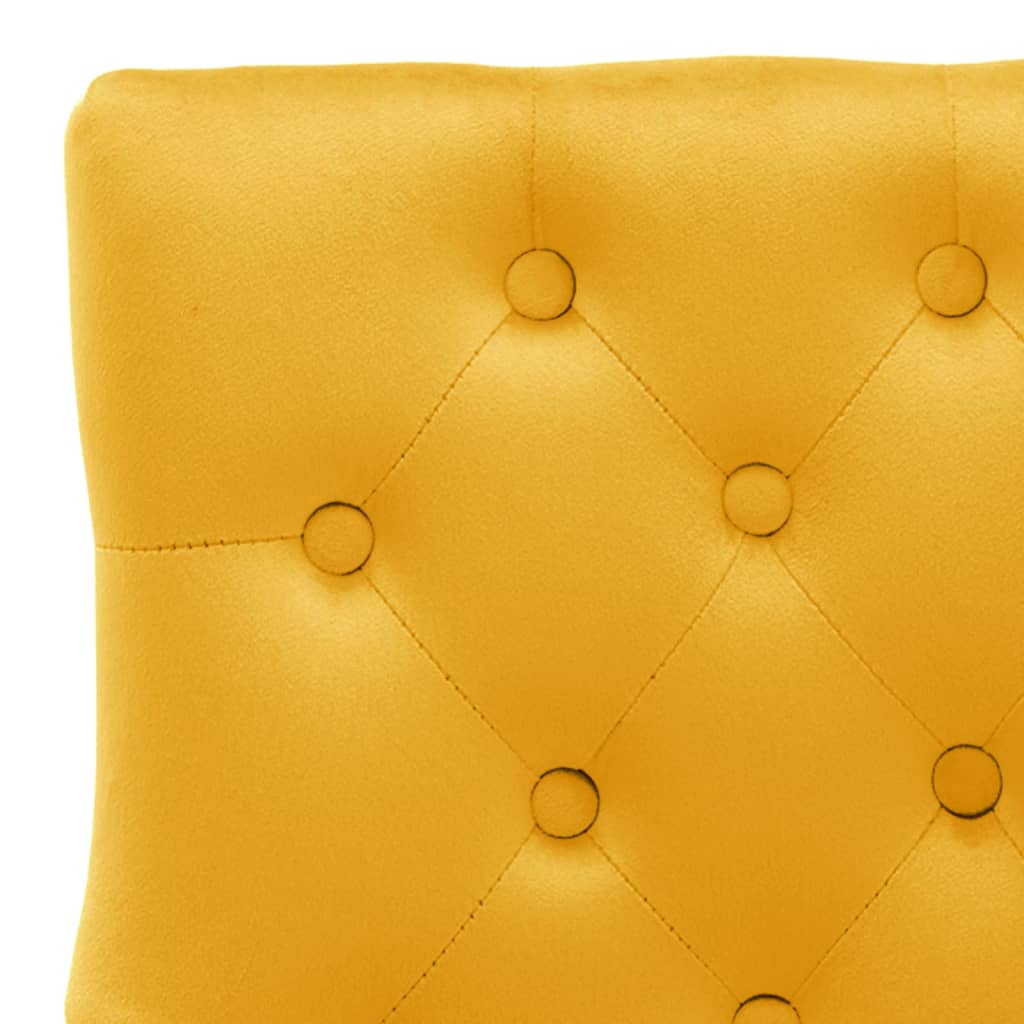 vidaXL Καρέκλες Τραπεζαρίας 2 τεμ. Κίτρινες Βελούδινες