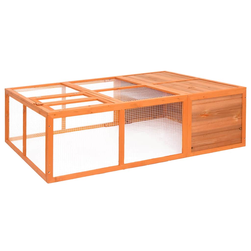 vidaXL Κλουβί Ζώου Κήπου 150 x 100 x 50 εκ. από Μασίφ Ξύλο Ελάτης