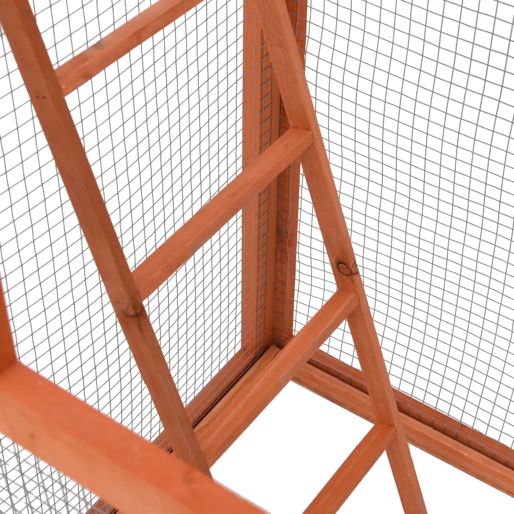 vidaXL Κλουβί Πτηνού 60 x 62 x 166 εκ. από Μασίφ Ξύλο Ελάτης