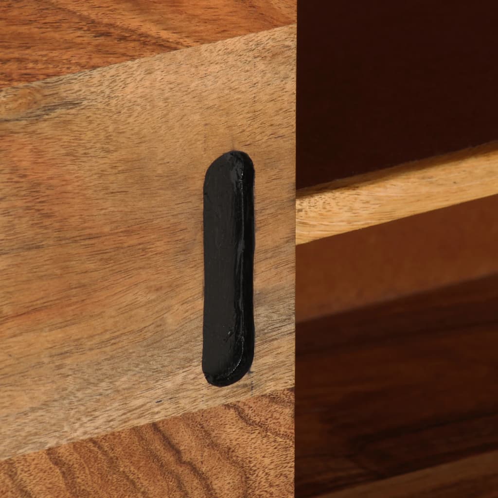 vidaXL Έπιπλο Τηλεόρασης Μελί & Γκρι 110x30x50 εκ. Μασίφ Ξύλο Ακακίας