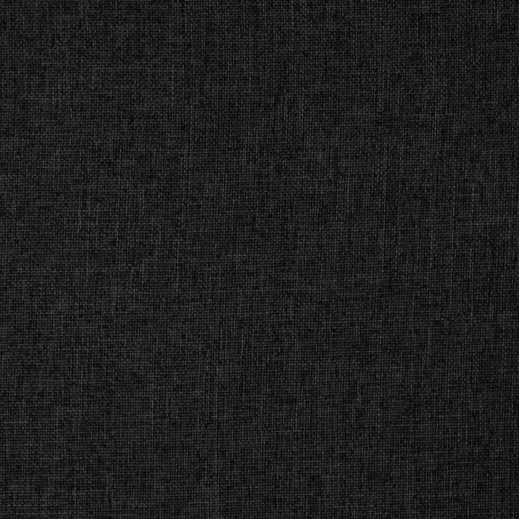 vidaXL Καρέκλα Δαπέδου Πτυσσόμενη Μαύρη Υφασμάτινη