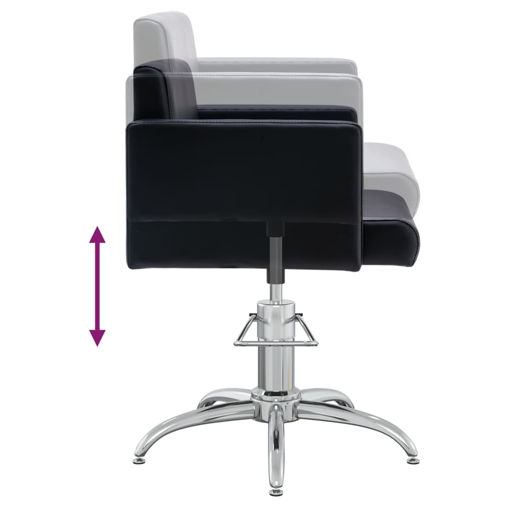 vidaXL Καρέκλα Κομμωτηρίου Μαύρη από Συνθετικό Δέρμα