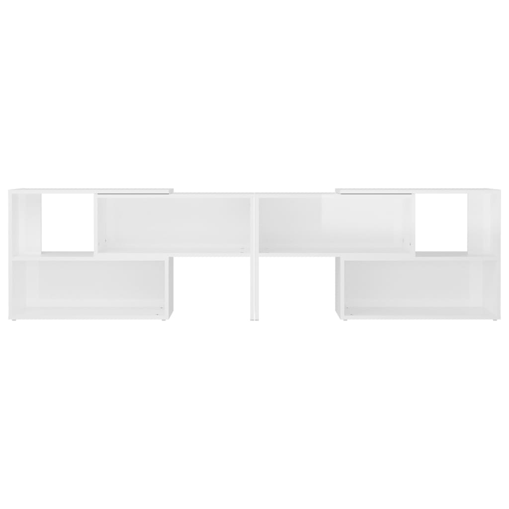 vidaXL Έπιπλο Τηλεόρασης Γυαλιστερό Λευκό 149x30x52 εκ. Επεξ. Ξύλο