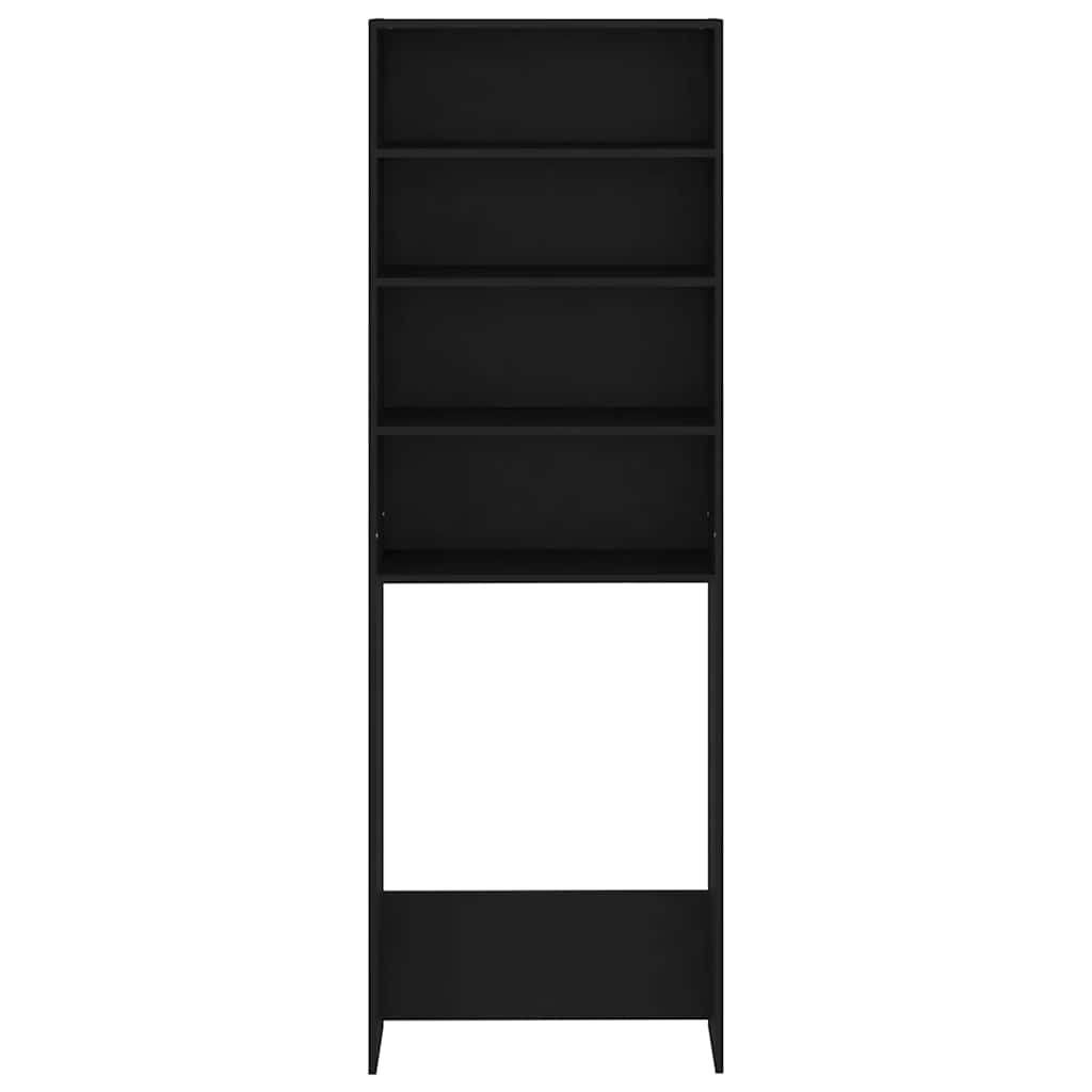 vidaXL Ντουλάπι Πλυντηρίου Μαύρο 64 x 24 x 190 εκ.