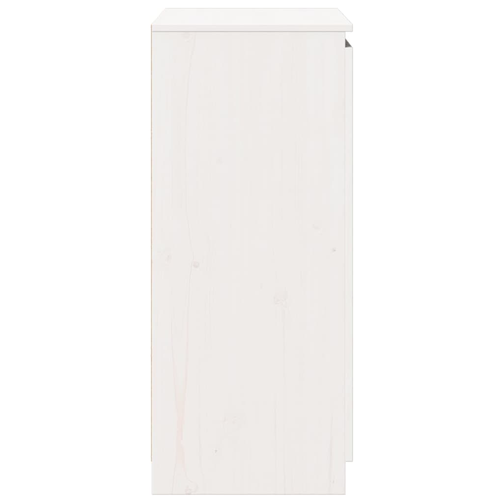vidaXL Ντουλάπι Λευκό 60 x 36 x 84 εκ. από Μασίφ Ξύλο Πεύκου