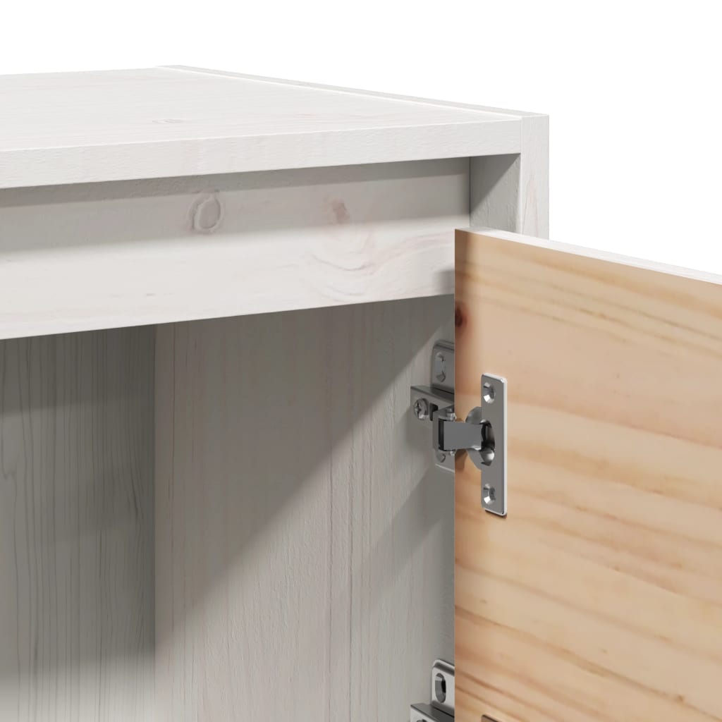 vidaXL Κομοδίνα 2 τεμ. Λευκά 40 x 30,5 x 40 εκ. από Μασίφ Ξύλο Πεύκου