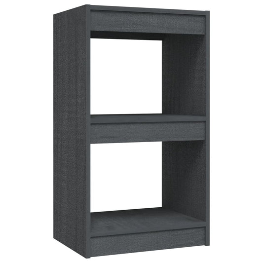 vidaXL Βιβλιοθήκη Γκρι 40 x 30 x 71,5 εκ. από Μασίφ Ξύλο Πεύκου