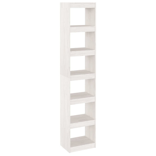 vidaXL Βιβλιοθήκη/Διαχωριστικό Χώρου Λευκό 40x30x199 εκ. Ξύλο Πεύκου