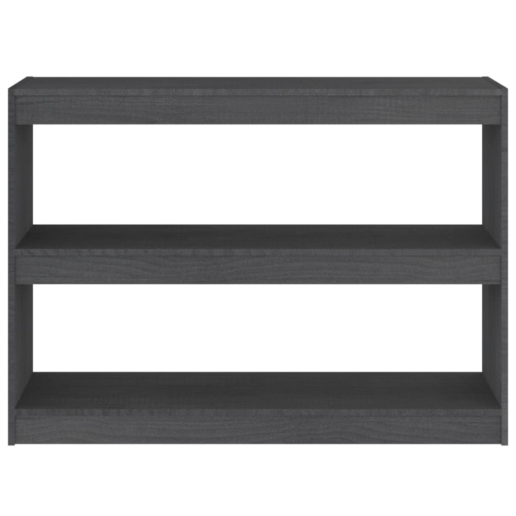 vidaXL Βιβλιοθήκη/Διαχωριστικό Χώρου Γκρι 100x30x71,5 εκ. Ξύλο Πεύκου