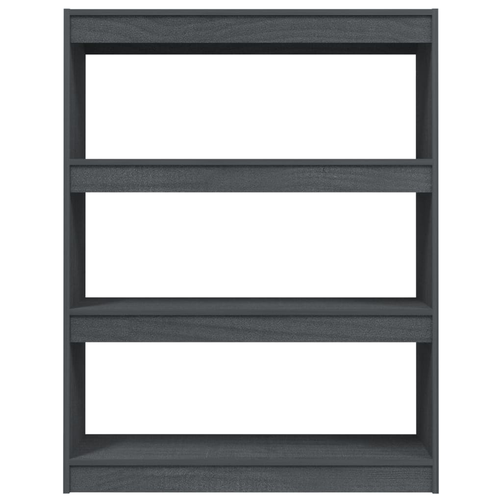 vidaXL Βιβλιοθήκη/Διαχωριστικό Χώρου Γκρι 100x30x103 εκ. Ξύλο Πεύκου
